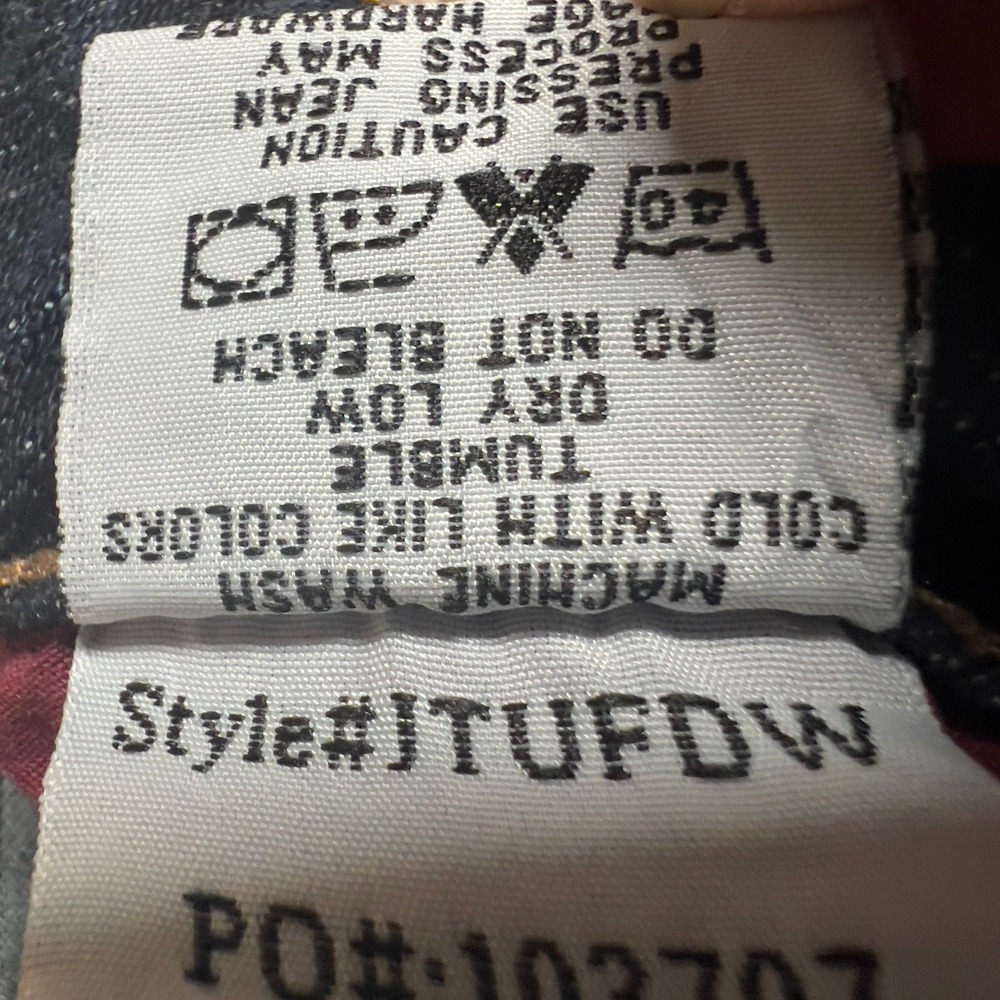 Just Tuff Co. Cowgirl Dark Wash Denim Jean Bootcut 29X31 Hugs Curves Sits @Waist - Picture 9 of 10